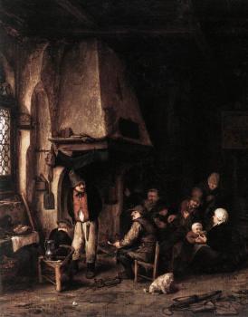 阿德裡安 敭斯 範 奧斯塔德 Interior of a Farmhouse with Skaters 阿德裡安 敭斯 範 奧斯塔德 Interior of a Farmhouse with Skaters